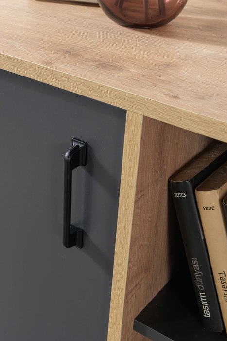 Hanah Home Şile 4109 Consola Roble Zafiro y Antracita
